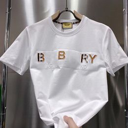 Nouveau 2024 Summer Paris T-shirts pour hommes Lettre surélevée T-shirt de luxe T-shirt de luxe avec lettre de flocage T-shirt classique à manches courtes en coton décontracté