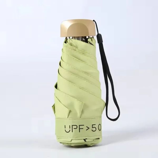 Nouveau parapluie solaire 2024 UPF50 Small Pocking Pocket Pocker Rain Umbrella Ultraviolet Protection Shade Capsule Protection Outdoor Sunshade pour Small