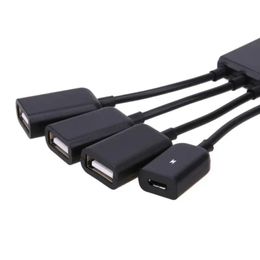 NIEUW 2024 TYPE-C 31 4 in 1 Micro USB Hub OTG-kabelverlengingsadapter voor Android Samsung Tablet Hub met voeding een essentieel accessoire
