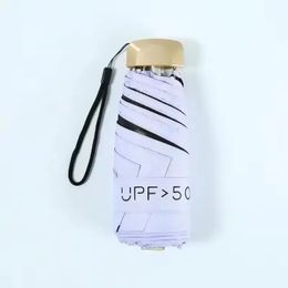 Nouveau 2024 Ultra-Light 50% de réduction sur les parapluies ensoleillés parapluies pliants mini parapluies de poche créatives Vinyle Protection solaire Sun Sun Umbrella Pocket1.