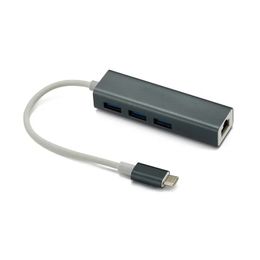 Nouveau 2024 Ultra Slim 4-Port USB Hub30 Type-C Hub Compatible avec MacBook Mac Pro / Mini IMAC Surface Pro XPS Notebook PC USBC HUBFOR SLIM