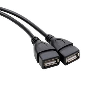 Nieuwe 2024 USB 2.0 -kabel A 1 mannelijk tot 2 dubbele USB vrouwelijke data hub stroomadapter y splitter USB laadkoord verlenging kabel voor USB -vermogen