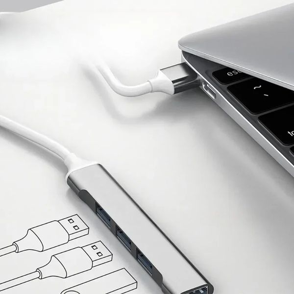 NOUVEAU 2024 USB C Hub 3.0 Type C4 Port Multi Splitter Adaptateur OTG pour Xiaomi Lenovo MacBook Pro 13 15 Air Pro PC Accessoires d'ordinateur - pour - -