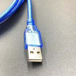 Nuevo cable de extensión USB de 2024 cable de datos masculino a femenino con anillo magnético blindado Cable USB todo cobre transparente azul2.para hombres a 1. 1.