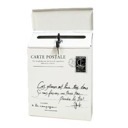 NOUVEAU 2024 Vintage Wall Mount Boîte aux lettres Mail Retro Postal Lettre de papier journal imperméable Boîtes aux lettres Jardin Decoration Versieringen Voor Feest