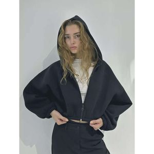 Nieuwe 2024 dames mode hoodie short jacket met rits top dames wearwwkwkw