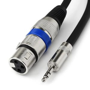 Nieuwe 2024 XLR 3 -pins 3,5 mm audiokabelmicrofoonkabel 3.5 beurten xlr mannelijke/vrouwelijke mixerkabel 3.5 bochten- voor XLR mannelijke/vrouwelijke kabel - voor XLR -