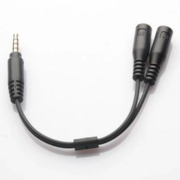 Nieuwe 2024 y Splitter 3,5 mm Stereo Audio 1 mannelijk tot 2 vrouwelijke kabel voor hoofdtelefoon Microfoon MP3 MP4 -plugadapter Eén punt Twee Jack 20cm Y Y