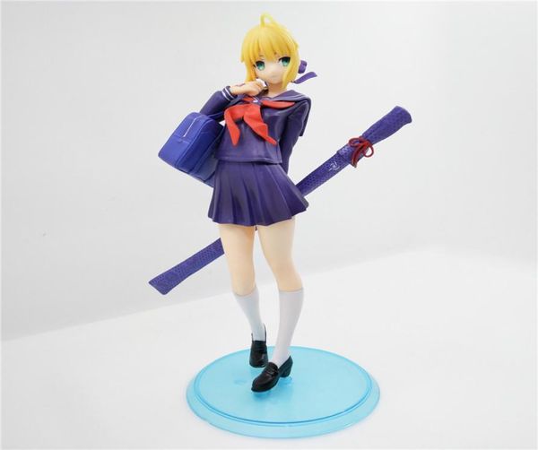 NOUVEAU 20 CM FATE SUR NIGHT SABER SABER SCHOOL UNIFICT STYLE ACTION FIGURE COLLECTION DE TOY