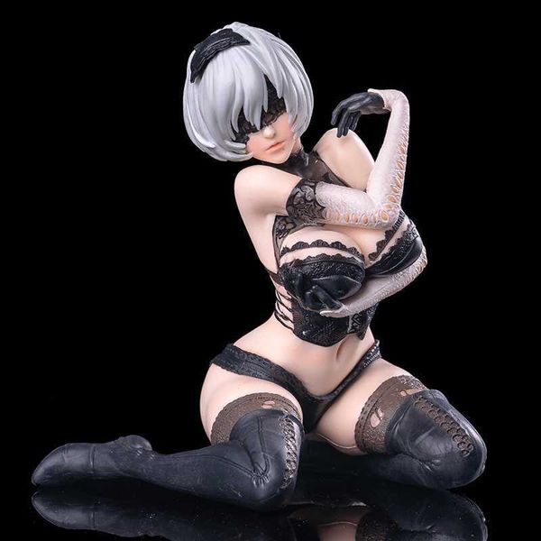 NUEVO 20 cm NieR Automata 2B YoRHa PVC Linda Chica Sexy Figura de Acción Anime Figura de Colección Modelo Muñeca Juguetes Regalo L230522