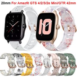 Nueva pulsera de silicona de 20 mm para Amazfit GTS4/GTS 4 2 Mini/3/2e Smart Watch Strap Band Reemplazo GTR 42 mm Accesorios para pulseras