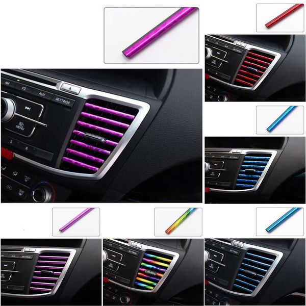 Nouveau 20pcs 20 cm Universal Car Climatiner Outlet Forme décorative Moulage des bandes de garniture Décor Accessoires de style automatique