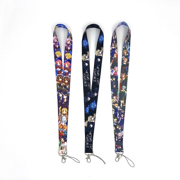 Neue 20 stücke Anime Multi-funktion Lanyard Telefon Seil Schlüsselanhänger Telefon Lanyard für Schlüssel ID Karte Lanyards Neck Straps