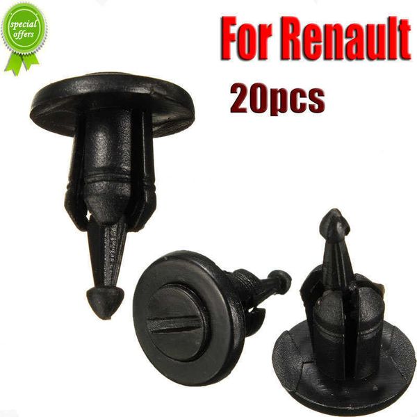 Nuevo 20 piezas Auto parachoques guardabarros protector contra salpicaduras remache Push Clips de plástico retenedor 7703072360 para Renault Clio Laguna Megane Espace