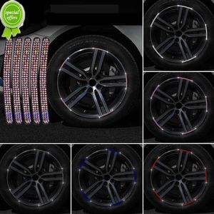 Nieuwe 20 -stcs Bling Rhinestone Car Tyre Rim Sticker Auto Decoratieve sticker Safety WAARSCHUWING STRIPE STRIPE WIEL HUB AUTOCOPACTIES VOOR DRAAG