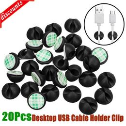 Nieuwe 20 stks Auto Kabel Clips Siliconen USB Lijn Desktop Management Compatibele Clips voor Rijden Recorder Draad Organizer Auto Accessoires