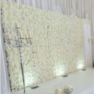 20 stks elegante melk witte roos hortensia bloem muur bruiloft achtergrond decoratie centerpieces levert 40x60cm elk stuk