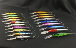 Nuevo 20pcs Cebo duro Minnow Fishing Luros Basos Agua salada fresca Japón Sea 3D Ojos de Wobbler Tackle Crankbait Pesca Baits Kit set233j9627081