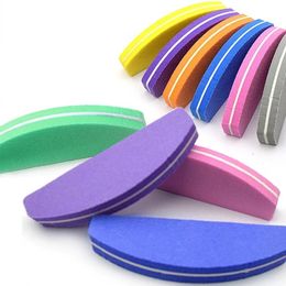 NOUVEAU 20PCS / lot Moon Style Sponge File File Mini 100/180 Sandpaper Buffer Buffer Tools