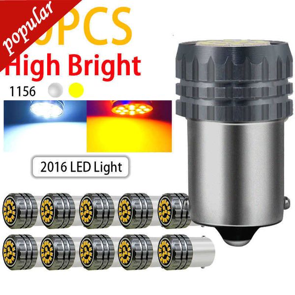 Nouveau 20 Pcs Super Bright 1156 BA15S P21W LED Ampoules 2016 15SMD Voiture Clignotant Lampe Auto Tail Stop Inverse Lumière 12 V Blanc 6000 K Jaune