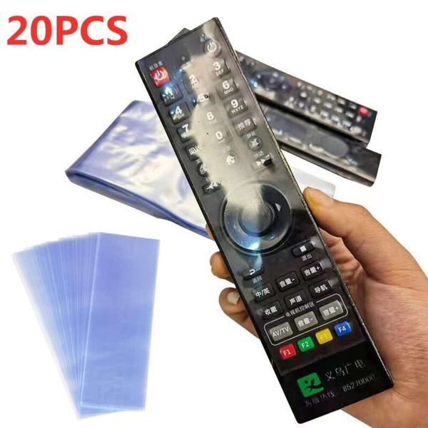 Nouveau 20 pièces sac de Film rétractable Transparent housse de protection Anti-poussière pour climatiseur TV télécommande feuilles de plastique rétractables