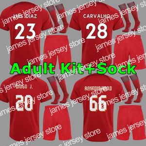 Nouveaux maillots de football 22 23 ALEXANDER ARNOLD GK 2021 2022 2023 fans DIOGO Fabinho Jones A.BECKER ROBERTSON Kit homme ajouter chaussettes ensembles complets maison