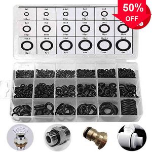 Nieuwe 225 Pcs Zwart Rubber O Ring Assortiment Wasmachine Pakking Afdichting O-Ring Kit 18 Maten Met Plastic doos Stofdichte Afdichting Accessoires