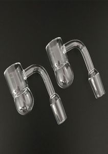 Nieuwe 22 mm XL Spatbescherming Quartz Banger Nail met afgeschuinde rand Koepelloze kwarts ronde bodem emmer 10 mm 14 mm 18 mm voor waterpijpen Booreiland2972030