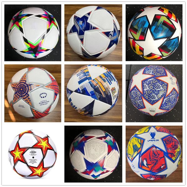 Nouveau 23 24 25 Champion d'Europe Soccer Ball Taille 5 Final Kiev Pu Balls Granules Football résistant aux glissières 2023 2024 2025
