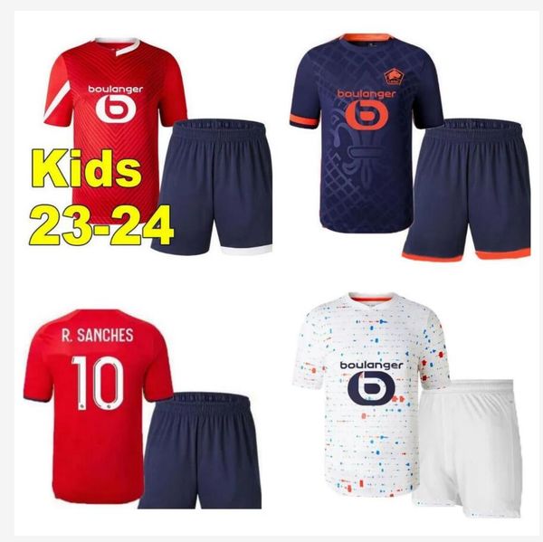 Nuevo 23 24 LOSC Lille J DAVID Camisetas de fútbol YAZICI OUNAS ZHEGROVA 2023 2024 ANGEL ANDRE CABELLA Local Visitante Tercera camiseta de fútbol M.BAYO HARALDSSON Kit para niños