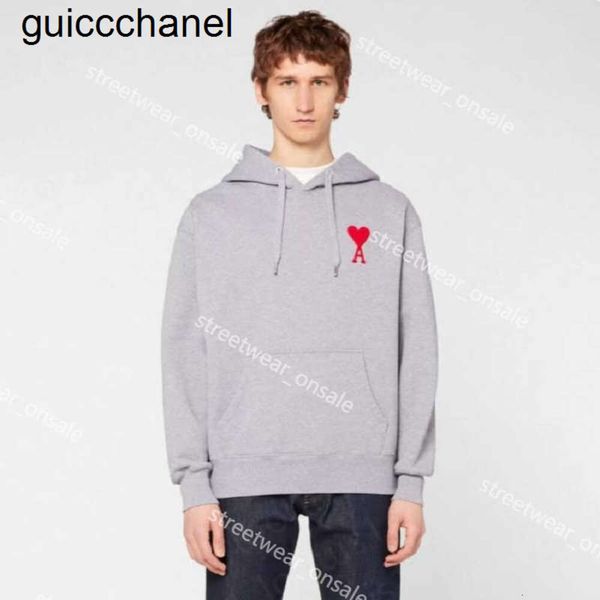 Nouveau 23ss Amirs Designer Sweats à capuche pour hommes Amour Coeur Broderie Pêche Femmes Longue Lâche Coton Hauts À Capuchon Pull Casual Sweatshirts à capuche