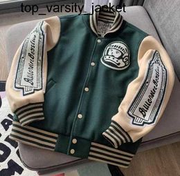 Nouveau 23ss Baseball Jacket Hommes Vêtements Femmes Bomber Manteaux Harajuku Racer varsity jacket Streetwear Moto mode Marque Parkas Cropped Men's Letterman Jacket