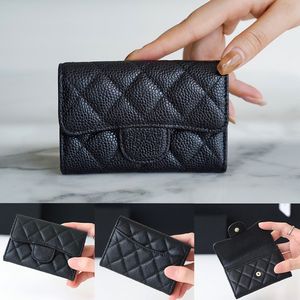 Nieuwe 23ss mode CC houder Portemonnee creditcard klassieke lamsvacht kanaal portemonnee portemonnee zakje Designer originele kaviaar Womens mannen luxe mini kaart portemonnee