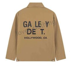 Nuevo 23ss Galerías chaquetas Depts Diseñador para hombre Marca de moda Primavera Otoño Abrigo Manga larga Letras