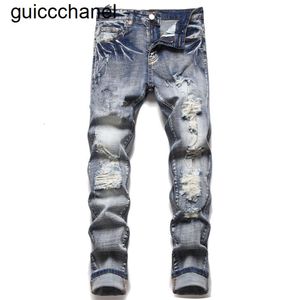 Nuevos 23ss Jeans para hombre jeans de diseñador pantalones para hombre hombre blanco negro rock revival jeans biker roto bordado pantalones de mezclilla carta para hombre pantalones vaqueros para mujer