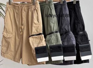 New 23ss Shorts pour hommes Pantalons à poches pour hommes Stones Island Womens Summer Sweat Multi-fonction Casual Loose High Street Cottony mens Short