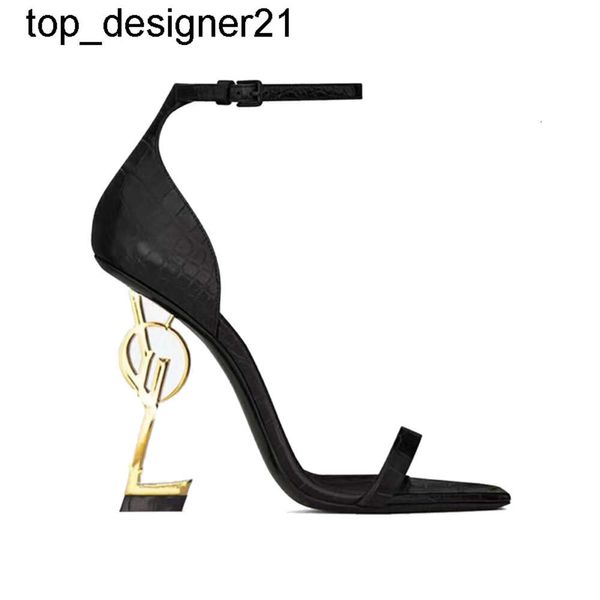 Nouveau 23ss Femmes De Luxe OPYUM Sandales Designer Talons Aiguilles En Cuir Verni Or Noir Nuedes Rouge Lady Mode Fête De Mariage Bureau womens high heels