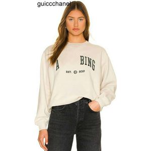 Nuevo 23ss para mujer AB letras bordadas sudadera mujer diseñador suéter suéter BING marca de moda polar ropa deportiva con capucha