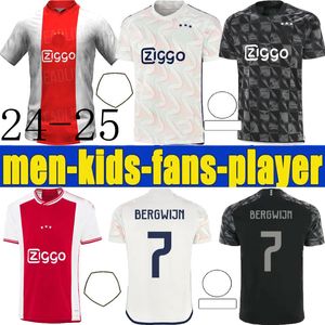 Nouveau 24 25 maillots de football tadic Bassey Berghuis Third Kit noir Klaassen Bergwijn Marley 2024 2025 AWAT FOOTBALT Shirts Men Uniforms Kids Cruyff Black Blanc Rouge