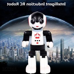 Freeshipping Nuevo 24 Ghz control remoto inteligente robot humanoides robot palma inducción Juguete juguetes educativos caminar bailando robo Fuef