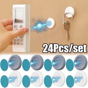 New 24Pcs Magnetic Hooks Wall Mount Strong Magnet Remote Control Holder Keys Fridge Sticker Storage Hooks Home Decor Organizer Hooks