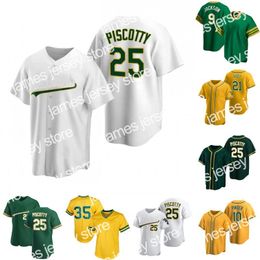 Nouveaux maillots de baseball Piscotty # 25 Stephen Vogt Cristian Pache Billy McKinney Seth Brown Kevin Smith Chad Pinder Sheldon Neuse Jed Lowrie Elvis