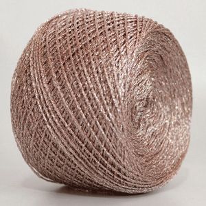 Nieuwe 250 g gladde mooie glitter gouden zilveren zijde metallic garen skein hand breien haakhaakbreiweven wevendraad tejer z3919