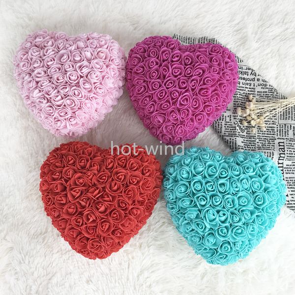 NEW!!! 25m Red Rose Bear Sweet Heart Rose Artificial Flower Rose Heart Decoration Valentines Birthday Gift Rosa oso flor Valentine EE Wholesale