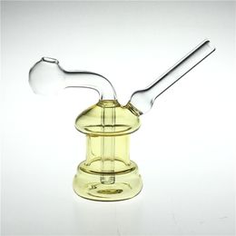 3 inch gouden glazen olie -brander Bongwaterpijpen met 20 mm grote kom dikke pyrex kleurrijke glazen reizen rokende olie -pijp