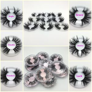 Nouveau 25MM 3D Vison Cils Longs Dramatique Faux Cils 100% Vison Cils Maquillage 5d Vison Cils Épais Longs Cils Extension