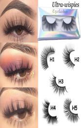 Nouveaux cils de 25 mm 3d 100 cheveux de vison faux cils dramatiques longs wispies duvets cils duvets de cils pleins cils