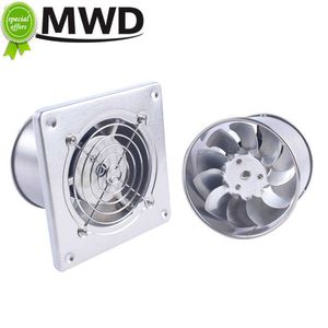 NIEUW 25W 4 inch keuken toilet uitlaatventilator roestvrij staal louver mini raam uitlaatventilator lucht ventilatie trek ventilator metalen pijp