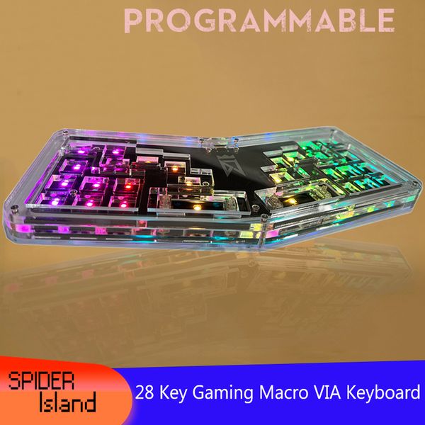 Nuevo teclado VIA de 28 teclas para GD1B-DJMAX Teclado mecánico programable personalizado DIY QMK Firmware Macro teclado