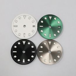 Nouvel accessoire de cadran à quatre broches GMT modifié gratuitement avec logo de 29MM avec lettrage vert brillant adapté au mouvement japonais NH34